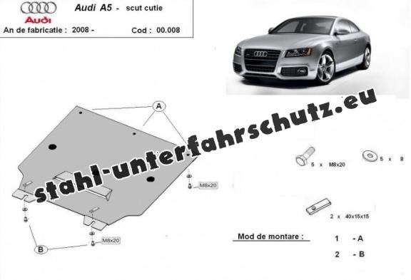 Stahl Getriebe Schutz für  Audi A5