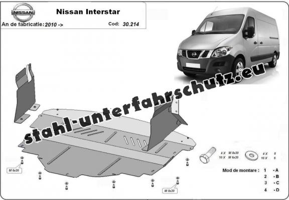 Unterfahrschutz für Motor der Marke Nissan Interstar