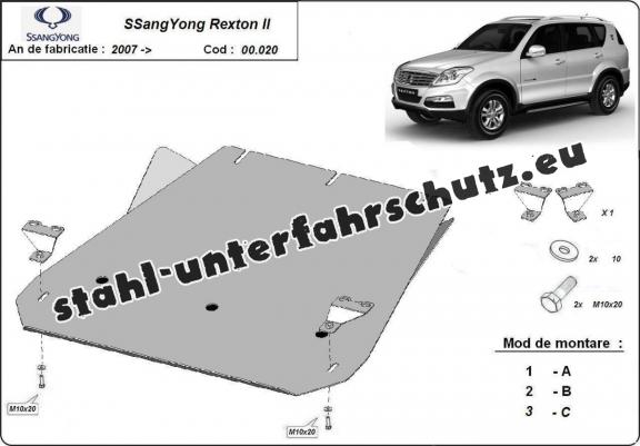 Stahl Getriebe Schutz für  SsangYong Rexton 2