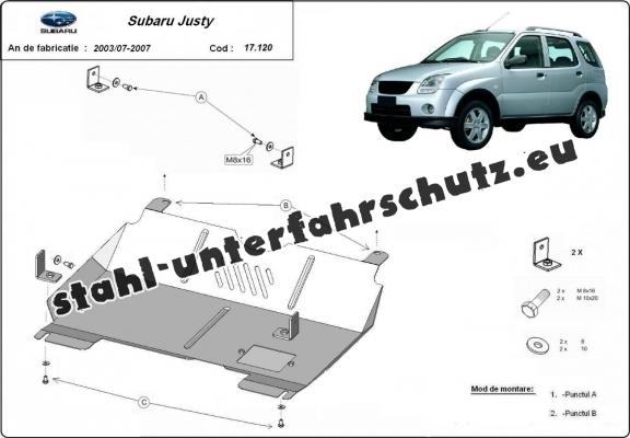 Unterfahrschutz für Motor der Marke Subaru Justy