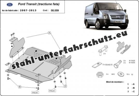 Unterfahrschutz für Motor der Marke Ford Transit - Vorderradantrieb