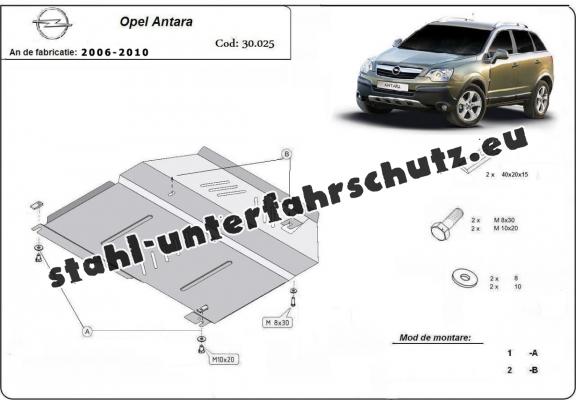 Unterfahrschutz für Motor der Marke Opel Antara