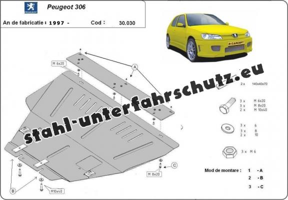 Unterfahrschutz für Motor der Marke Peugeot 306