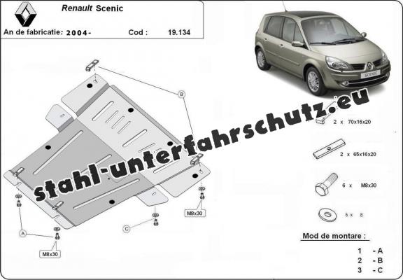 Unterfahrschutz für Motor der Marke Renault Scenic