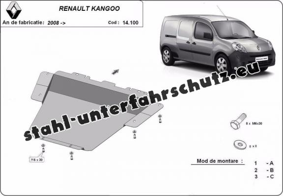 Unterfahrschutz für Motor der Marke Renault Kangoo