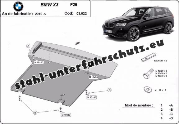 Unterfahrschutz für Motor der Marke BMW X3 - F25