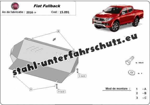 Kühlerschutz für unten aus Stahl für Fiat Fullback