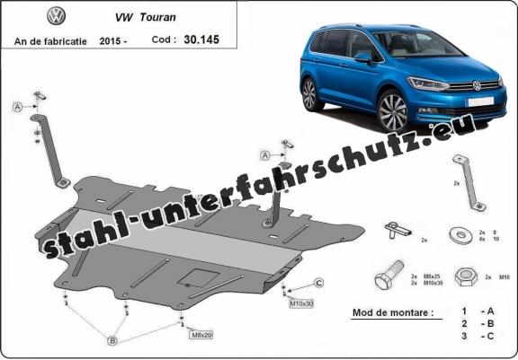 Unterfahrschutz für Motor der Marke VW Touran - Schaltgetriebe