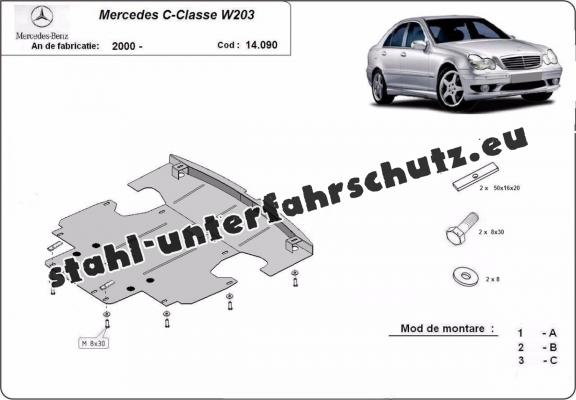 Unterfahrschutz für Motor der Marke Mercedes C-Class