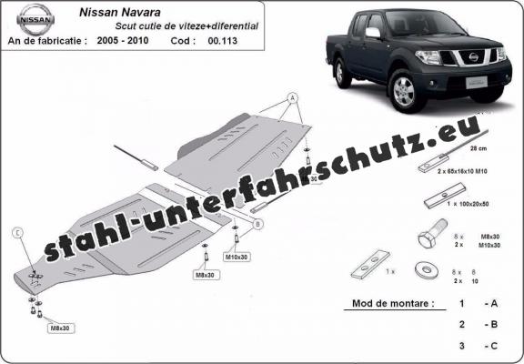 Unterfahrschutz für Getriebe  aus  Nissan Navara (2005-2015)