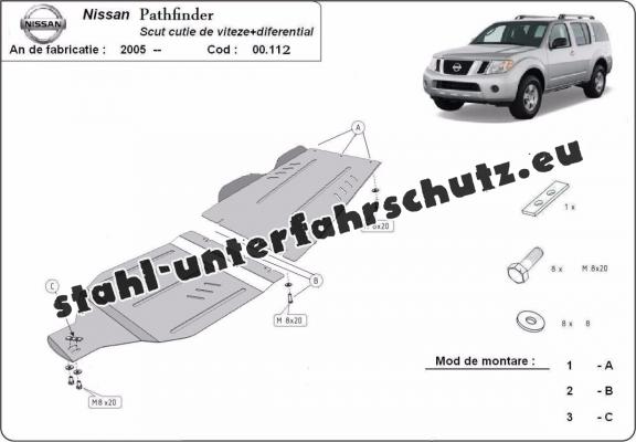 Unterfahrschutz für Getriebe und Differential aus  Nissan Pathfinder