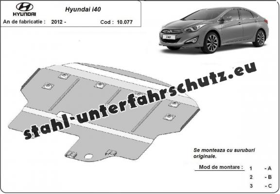 Unterfahrschutz für Motor und Getriebe aus Stahl für  Hyundai i40