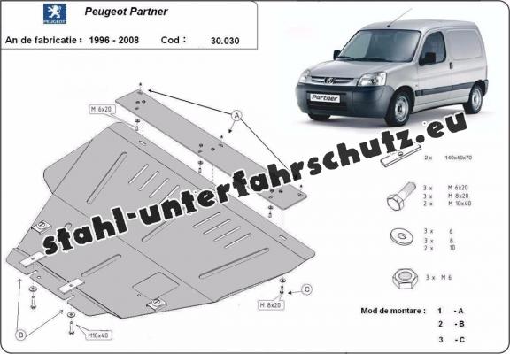 Unterfahrschutz für Motor der Marke Peugeot Partner