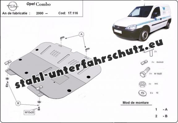 Unterfahrschutz für Motor der Marke Opel Combo