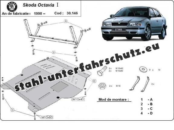 Unterfahrschutz für Motor der Marke Skoda Octavia Tour