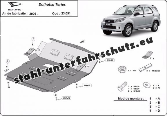 Unterfahrschutz für Motor der Marke Daihatsu Terios