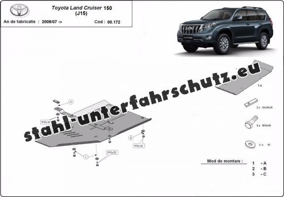 Stahl Getriebe Schutz für  Toyota Land Cruiser 150