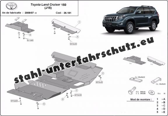 Unterfahrschutz für Motor der Marke Toyota Land Cruiser 150