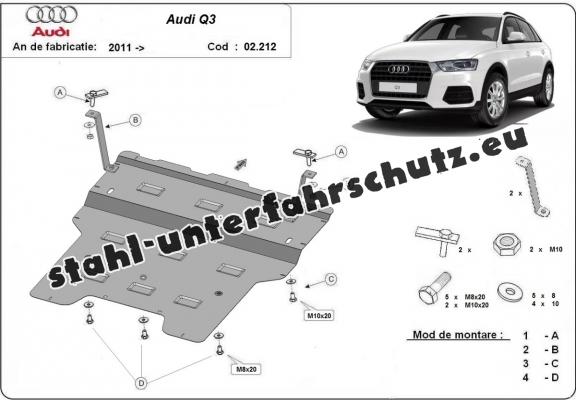 Unterfahrschutz für Motor der Marke Audi Q3