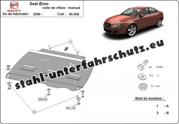 Unterfahrschutz für Schaltgetriebe aus Stahl für   Seat Exeo