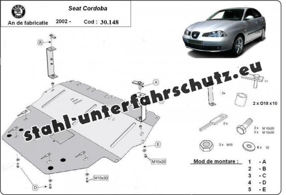 Unterfahrschutz für Motor der Marke Seat Cordoba Diesel