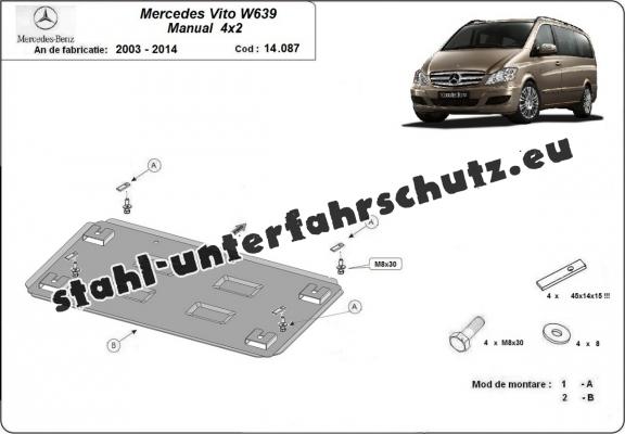 Unterfahrschutz für Motor der Marke  Mercedes Viano W639 - 2.2 D 4x2