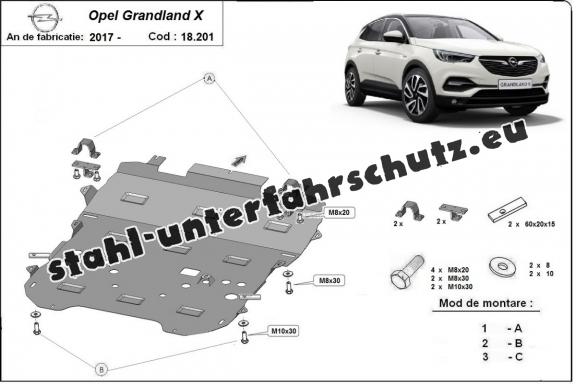 Unterfahrschutz für Motor der Marke Opel Grandland X