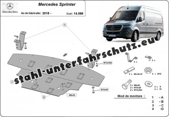 Unterfahrschutz für Motor der Marke Mercedes Sprinter-RWD