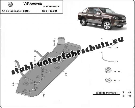 Stahlschutz für Treibstofftank der Marke  Volkswagen Amarok - Nur für Versionen ohne Werksschutz (2010-2022)