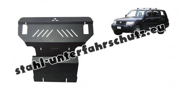 Unterfahrschutz für Motor und  kühler aus Stahl für  Mitsubishi Pajero 3 (V60, V70) (1999-2007)