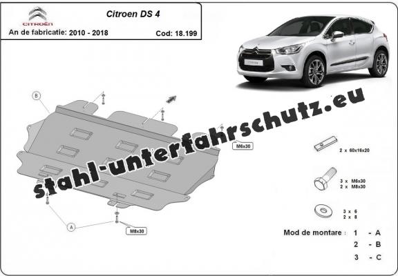 Unterfahrschutz für Motor der Marke Citroen DS4