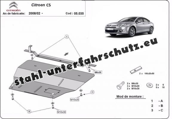 Unterfahrschutz für Motor der Marke citroen C5