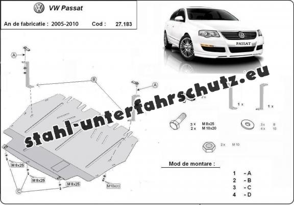 Unterfahrschutz für Motor der Marke VW Passat B6