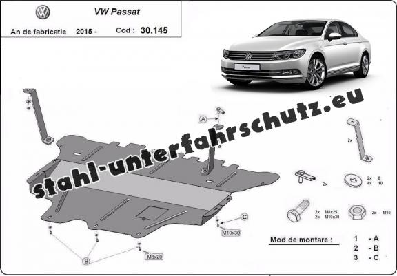 Unterfahrschutz für Motor der Marke VW Passat B8 - Schaltgetriebe