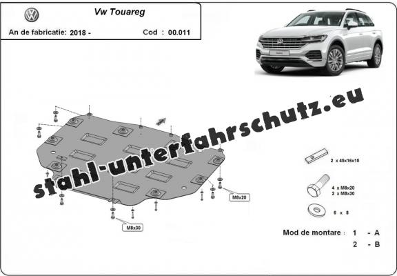 Stahl Getriebe Schutz für  VW Touareg