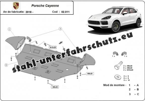 Unterfahrschutz für Motor der Marke Porsche Cayenne