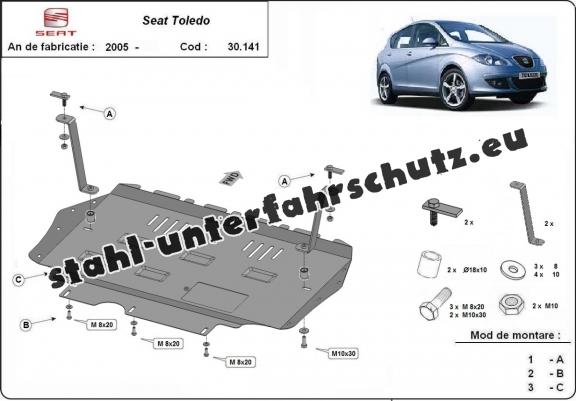 Unterfahrschutz für Motor der Marke Seat Toledo 3