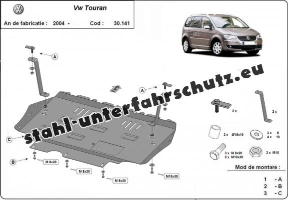 Unterfahrschutz für Motor der Marke Volkswagen Touran