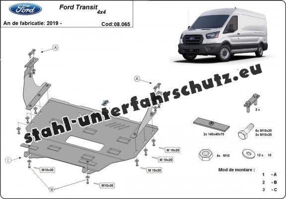 Unterfahrschutz für Motor der Marke Ford Transit  - 4x4