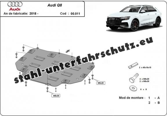 Stahl Getriebe Schutz für  Audi Q8