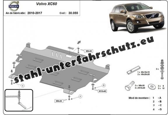 Unterfahrschutz für Motor und Getriebe aus Stahl für  Volvo XC60