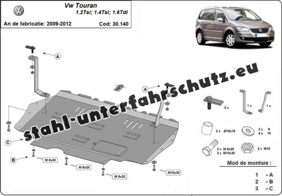 Unterfahrschutz für Motor der Marke Volkswagen Touran