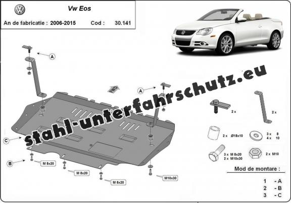 Unterfahrschutz für Motor der Marke VW Eos