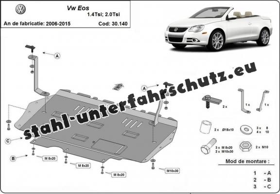 Stahl Unterfahrschutz für Volkswagen Eos