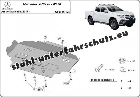 Unterfahrschutz für Motor der Marke Mercedes X-Class