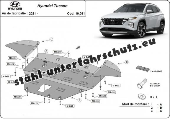 Unterfahrschutz für Motor der Marke Hyundai Tucson