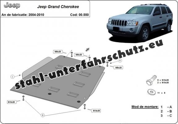 Getriebe schutz aus Stahl für  Jeep Grand Cherokee