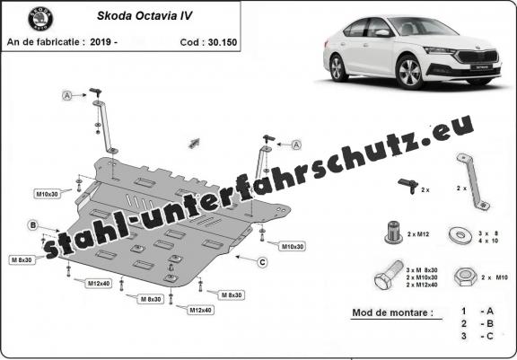 Unterfahrschutz für Motor der Marke Skoda Octavia 4