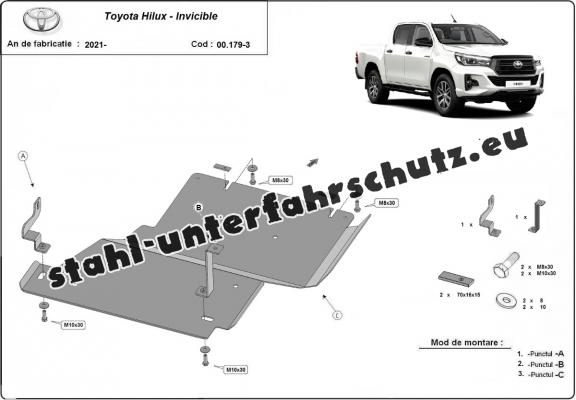 Aluminium Differentialschutz für Toyota Hilux Invincible