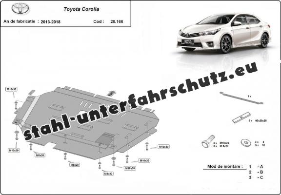 Unterfahrschutz für Motor der Marke Toyota Corolla